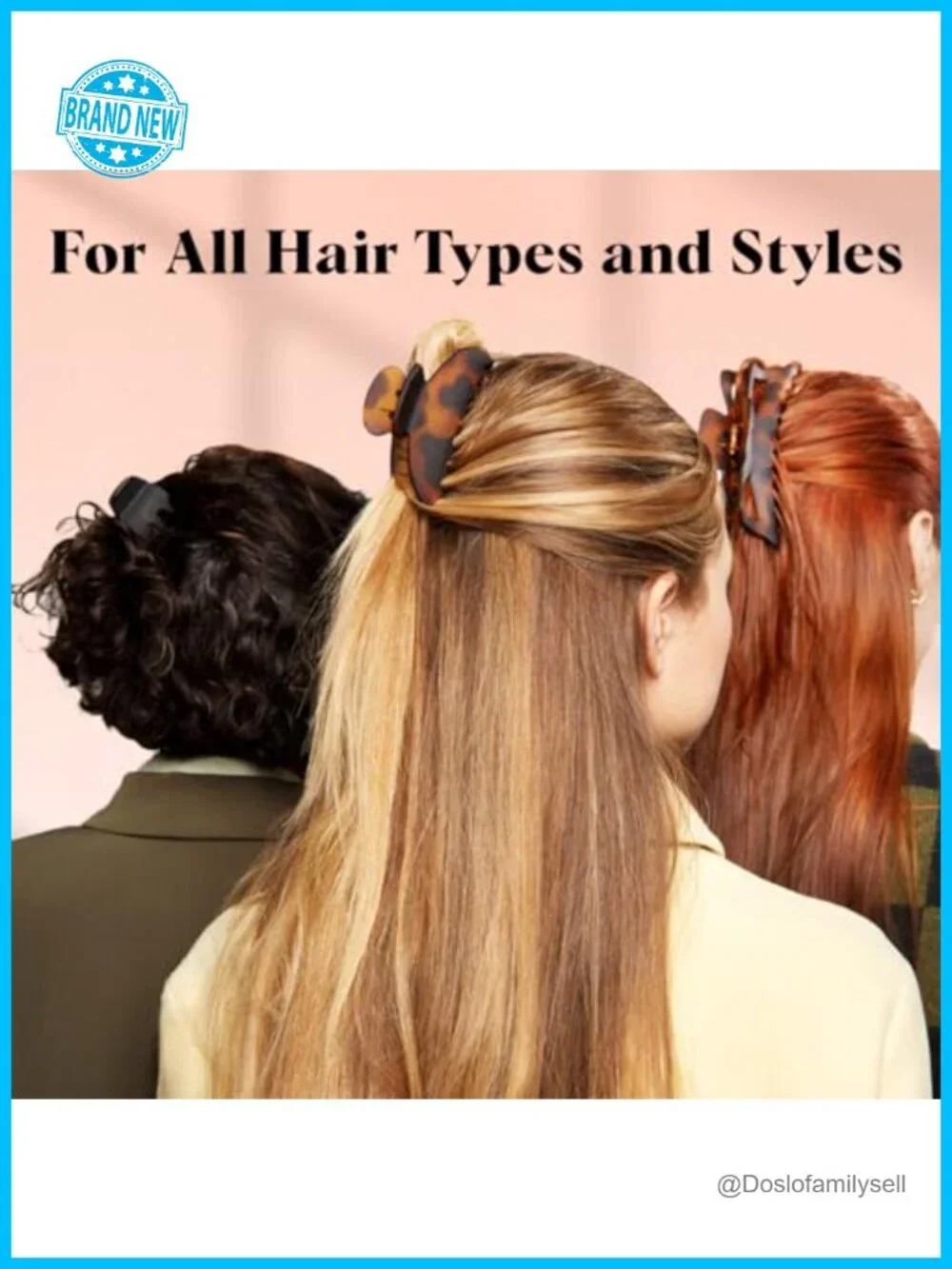 Strong Grip Jumbo Hair Claw Clips for Thick Hair - 2pcs Matte Recycled Plastic